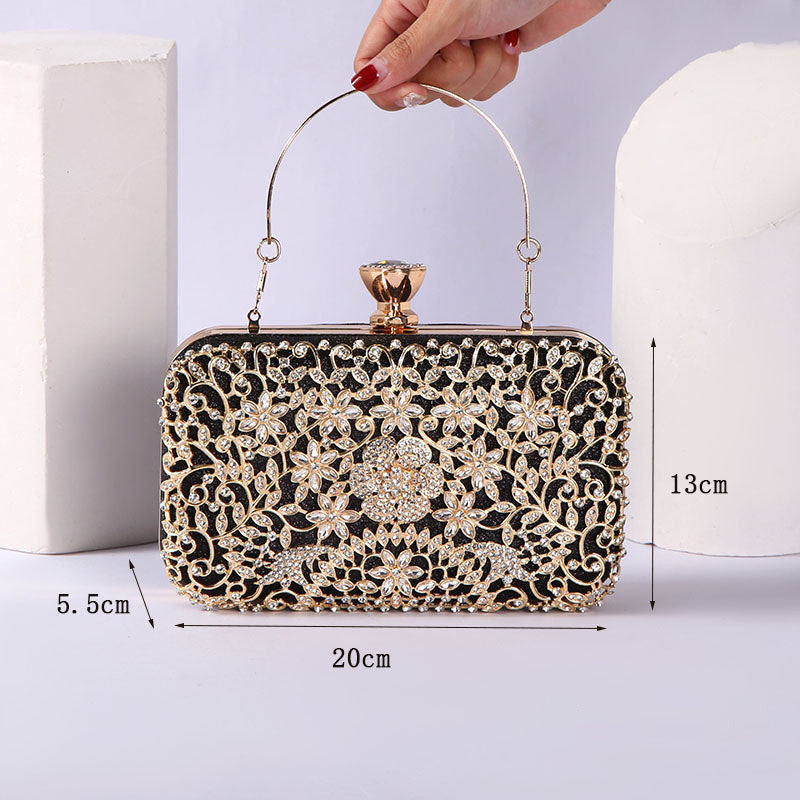 New Dinner Bag Women's Handbag With Diamonds Banquet Clutch