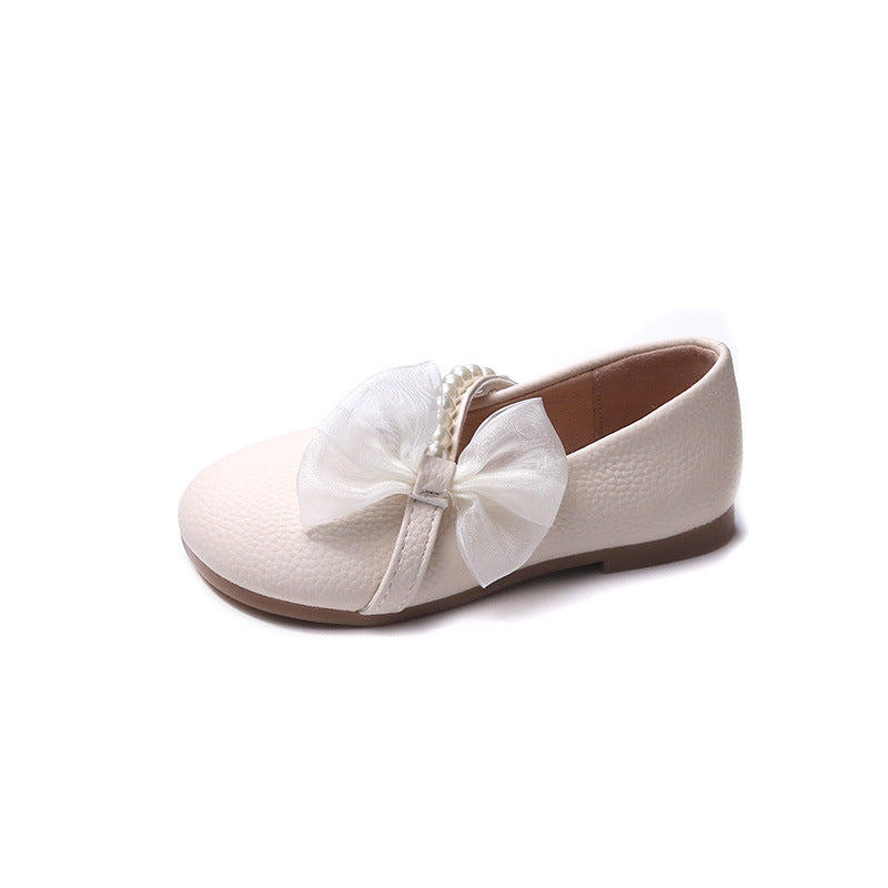 White Pearl Little Girl Baby Princess Shoes