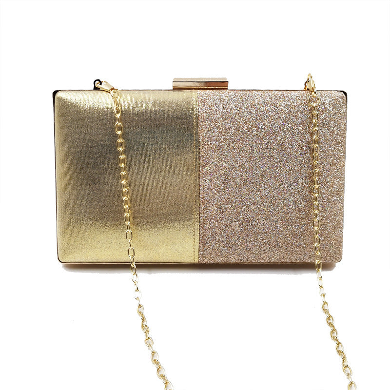 Women's Clutch Bag Shoulder Bag Sequin Stitching Banquet Dress Evening Bag