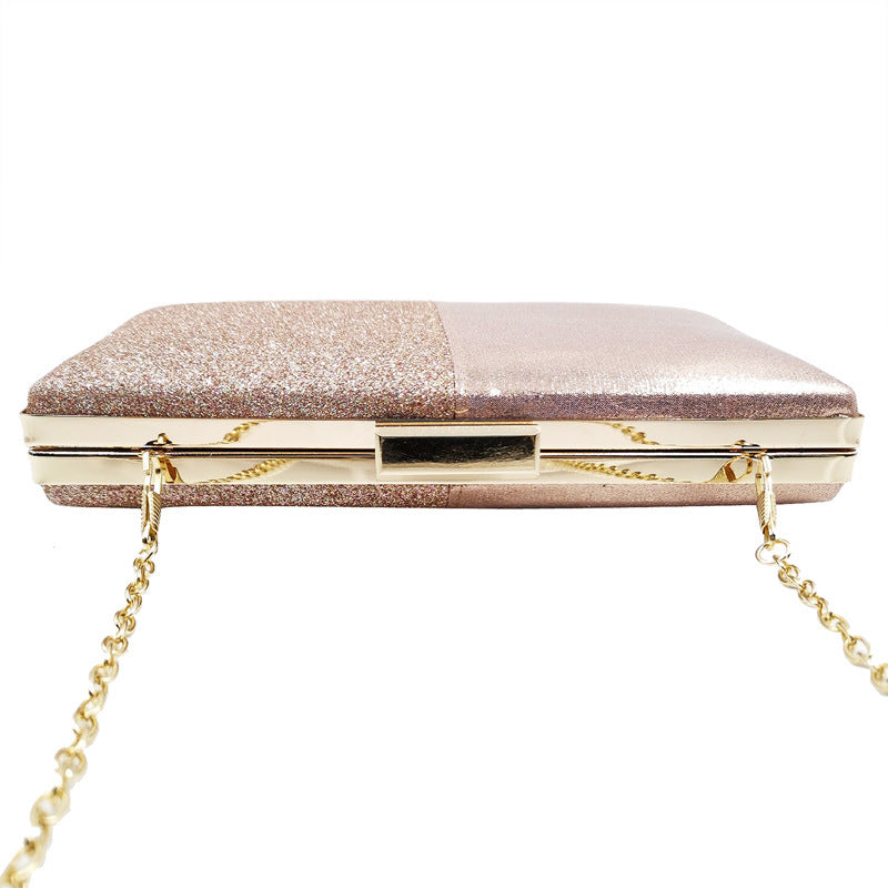 Women's Clutch Bag Shoulder Bag Sequin Stitching Banquet Dress Evening Bag