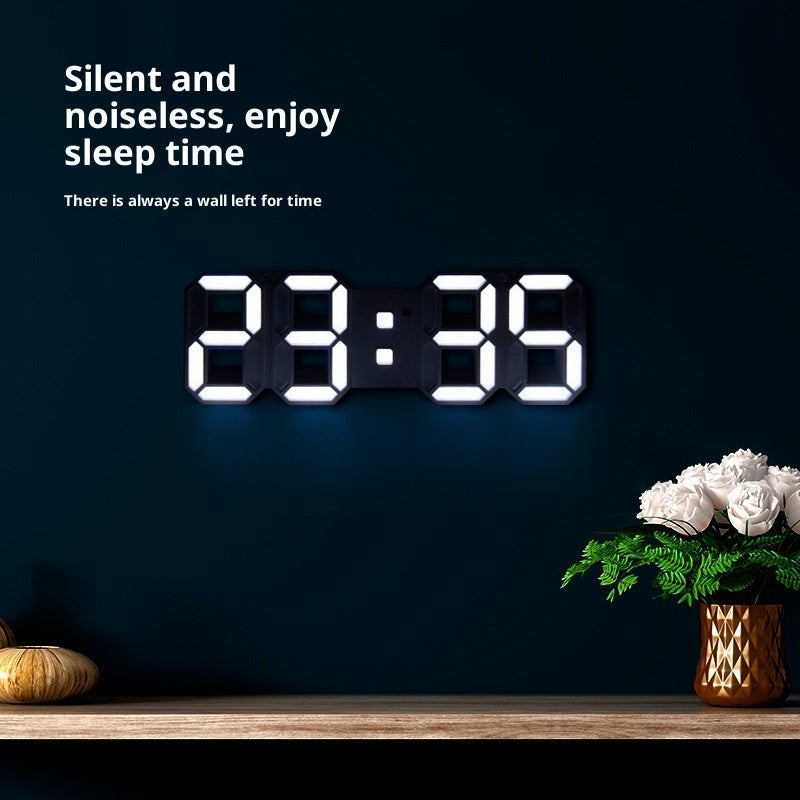 Glow-in-the-dark LED Electronic Creative Fashion Living Room Bedroom Wall Clock