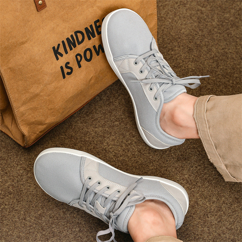 Leisure Sneaker Low-top Lace-up Outdoor Non-slip Wide Toe Shoes Men