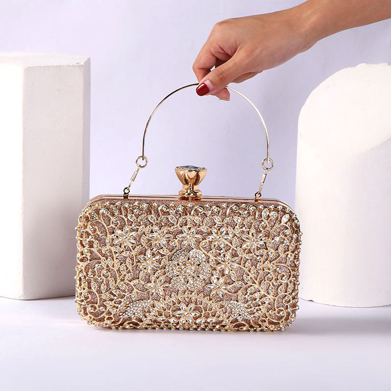 New Dinner Bag Women's Handbag With Diamonds Banquet Clutch
