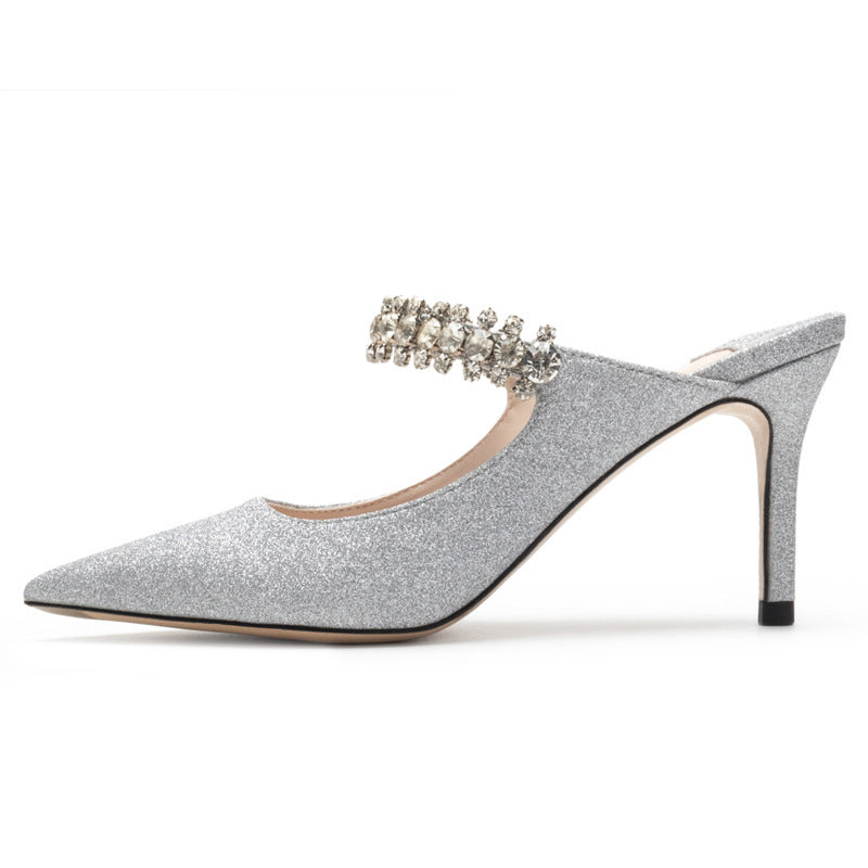 Patent Leather Stylish Pointed Stiletto High Heel Shoes