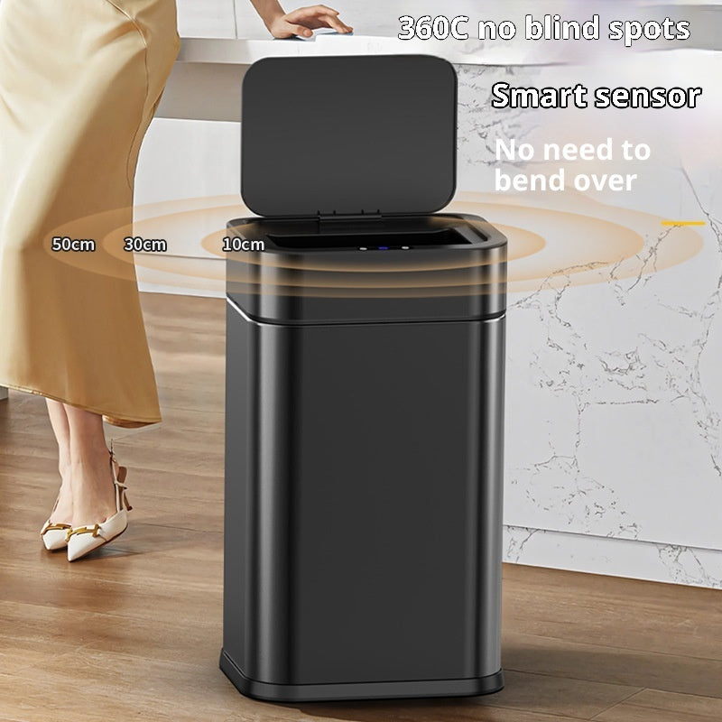 Smart Sensor Trash Can With Lid For Home