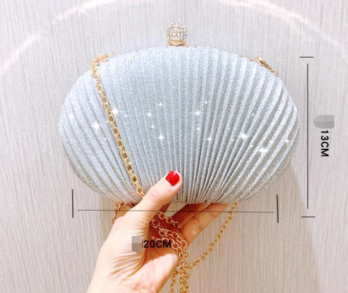 Women's Dinner Creative Style Shell Clutch Shoulder Cosmetic Bag