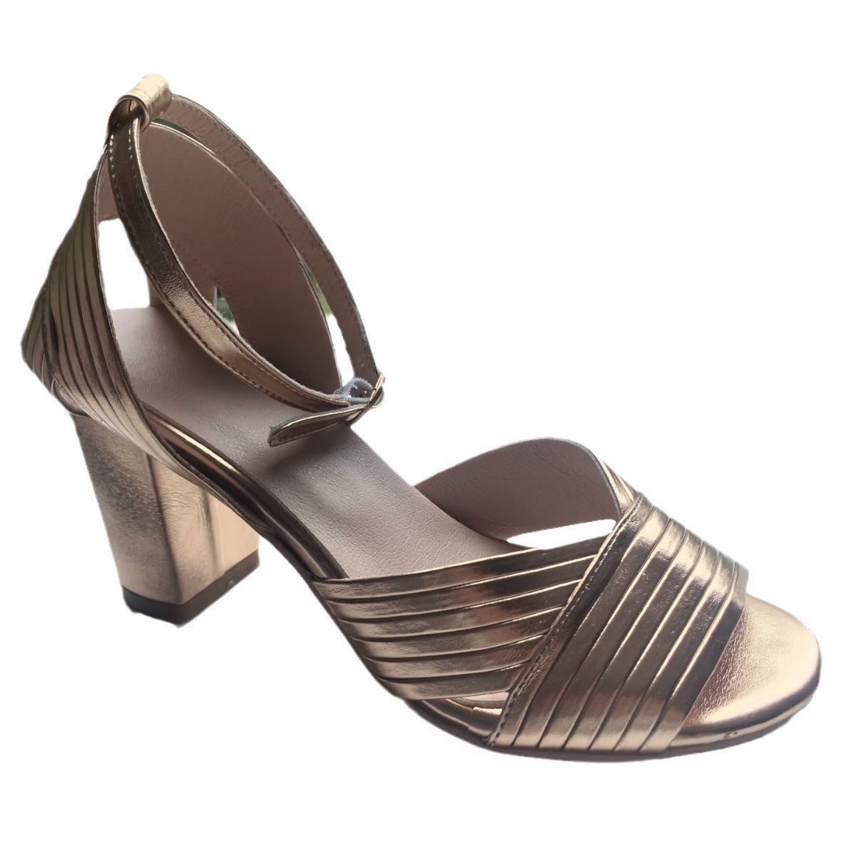 Summer Fashion High Heel Round Toe Women's Shoes Large Size Open Toe Breathable Sandals