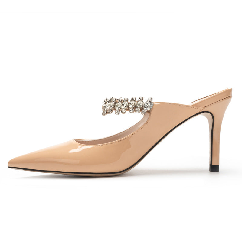 Patent Leather Stylish Pointed Stiletto High Heel Shoes