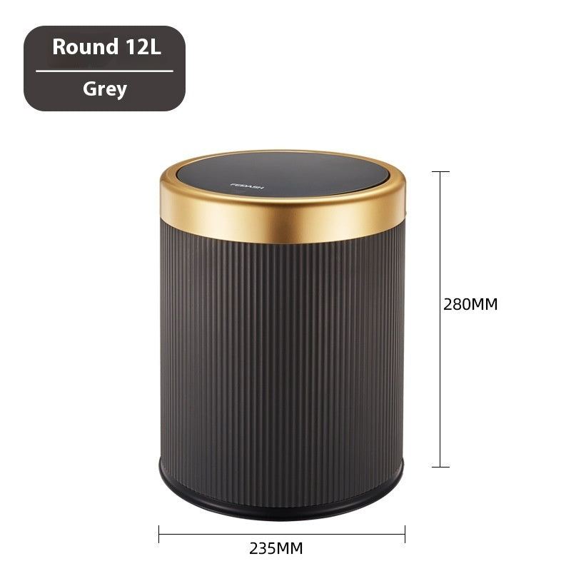 Home Indoor And Outdoor Press Trash Can With Lid