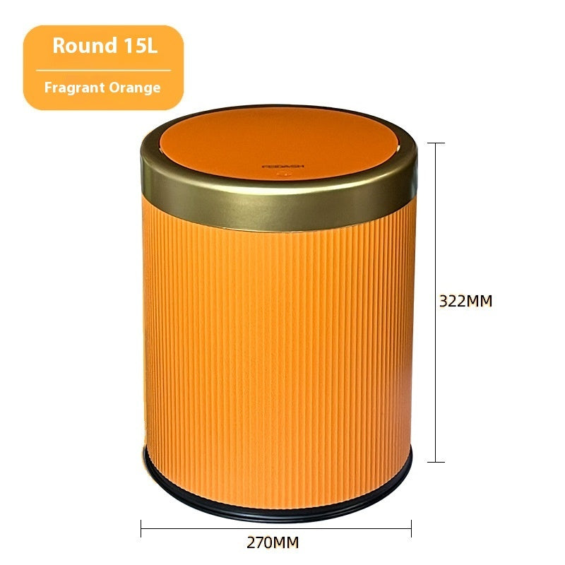 Home Indoor And Outdoor Press Trash Can With Lid