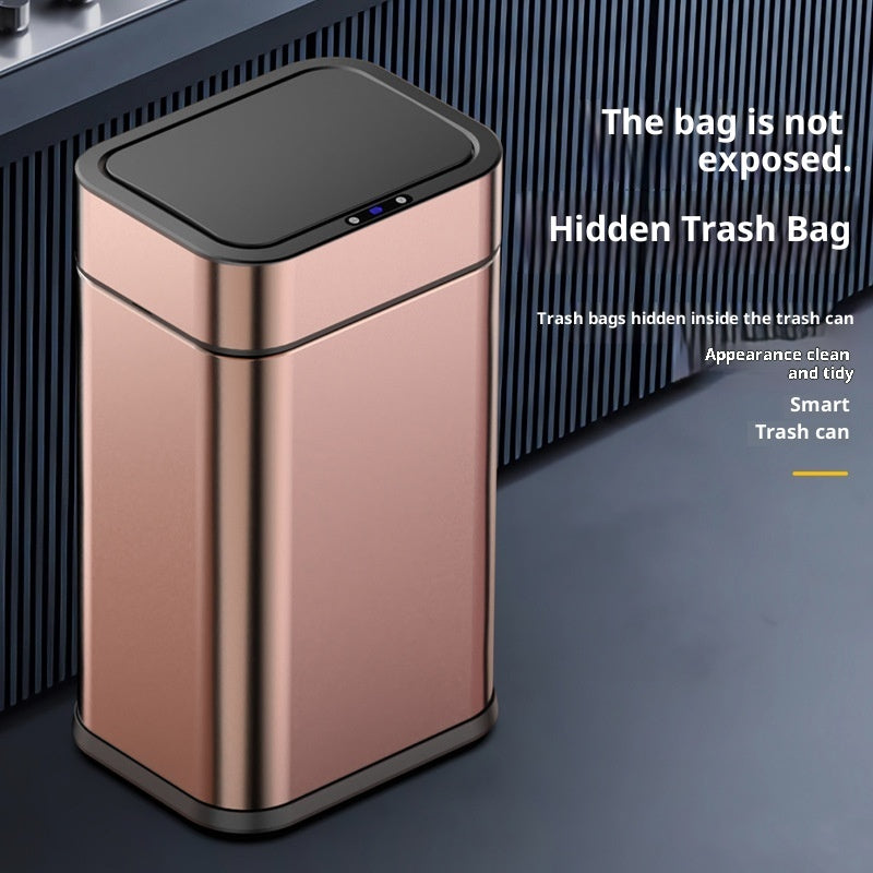 Smart Sensor Trash Can With Lid For Home