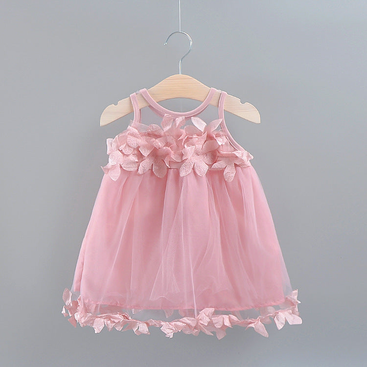 Flower Denim Waist Sexy Baby Dress