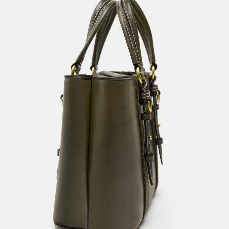 Women's Olive Green Mini City Portable Messenger Bag