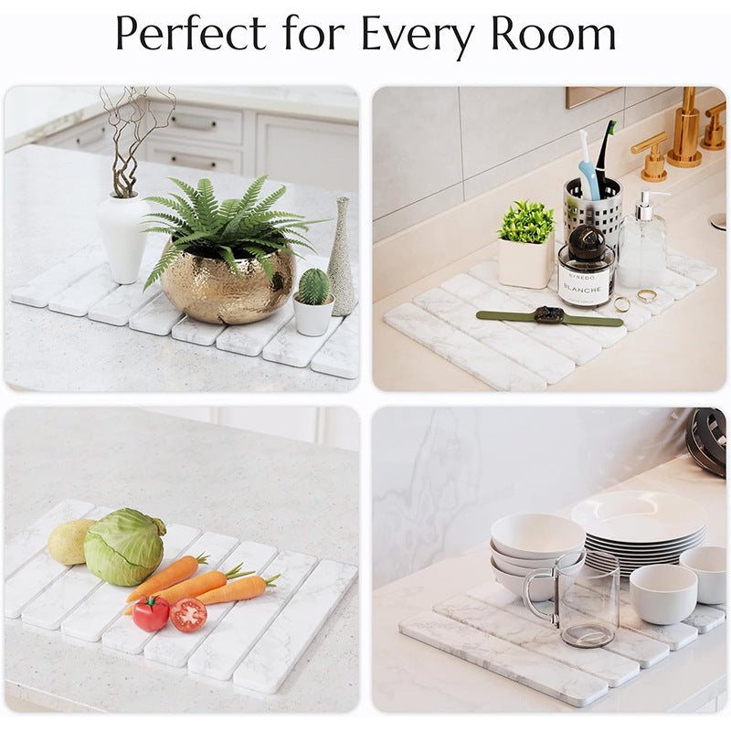 Household Marble Kitchen Draining Table Bar Coaster
