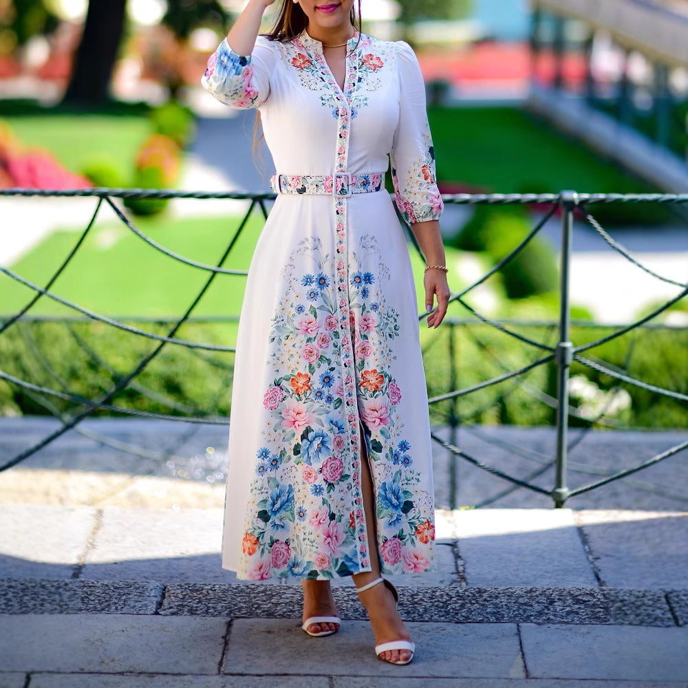 Slim-fit Lace Up Shirtdress Women