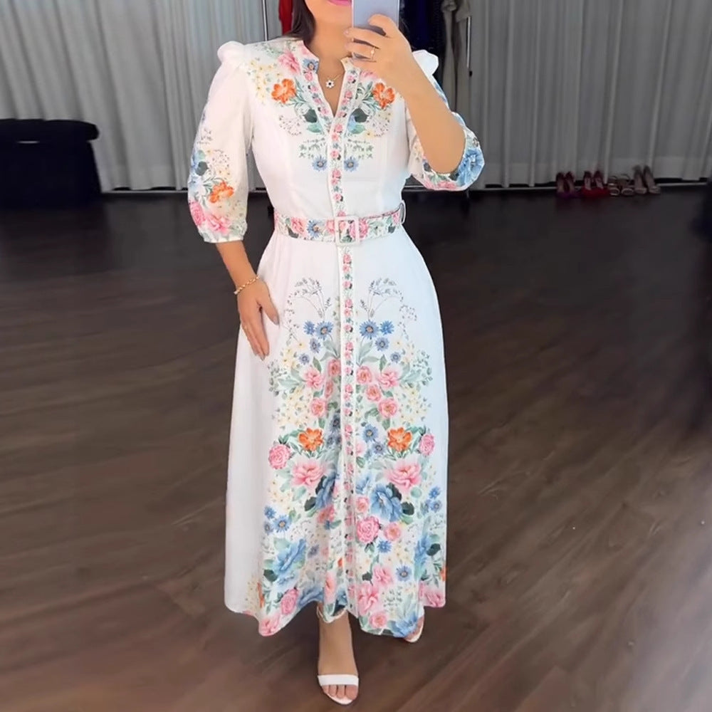 Slim-fit Lace Up Shirtdress Women