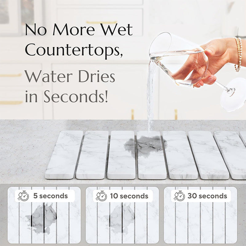 Household Marble Kitchen Draining Table Bar Coaster