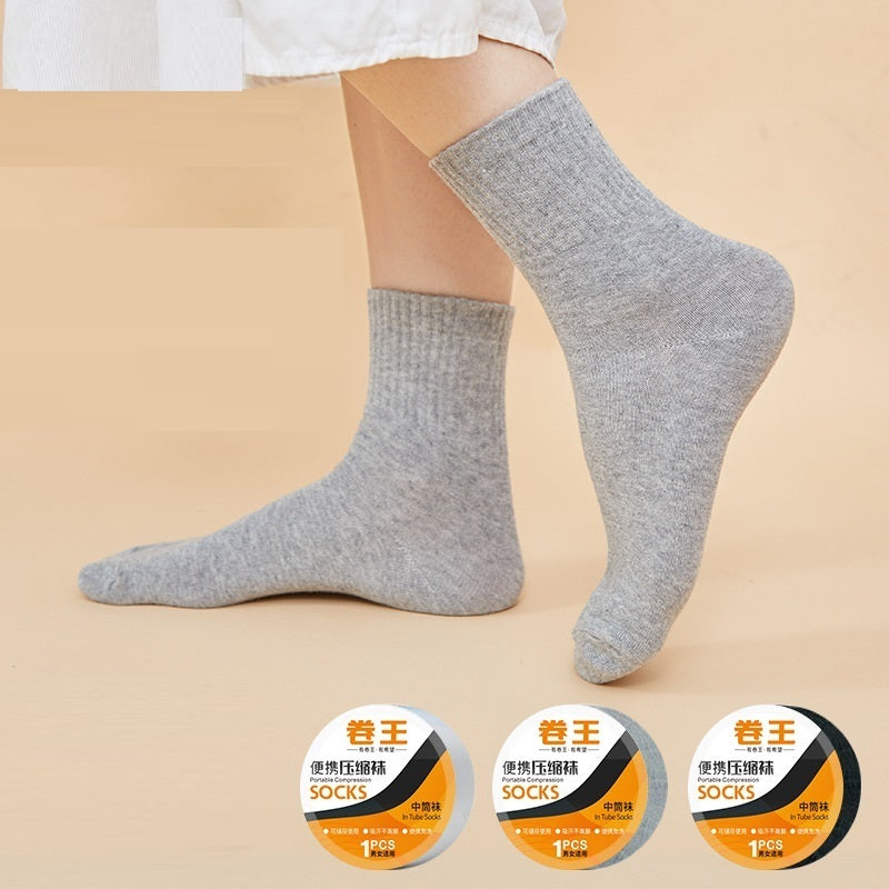 Disposable Socks Roll King Mid-calf Men's Travel Socks Sports And Leisure