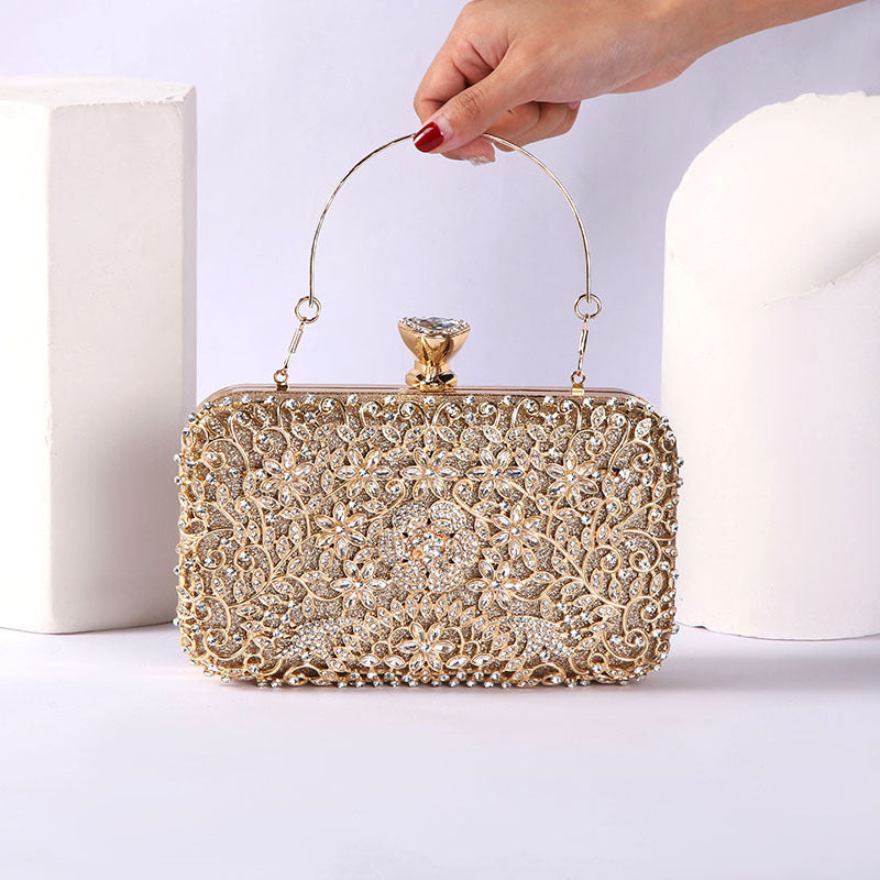 New Dinner Bag Women's Handbag With Diamonds Banquet Clutch
