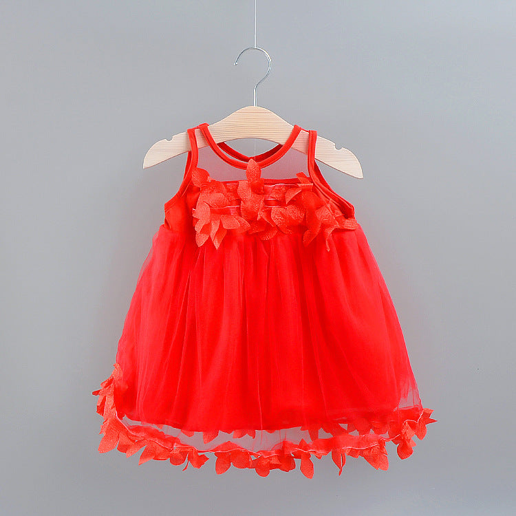 Flower Denim Waist Sexy Baby Dress