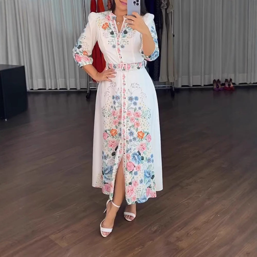 Slim-fit Lace Up Shirtdress Women