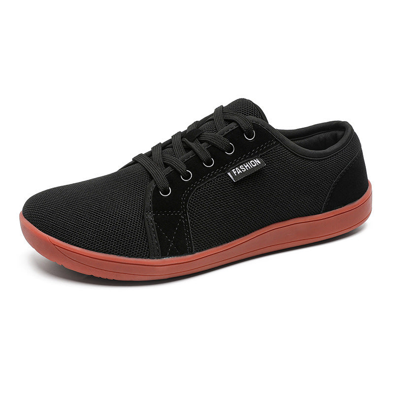 Leisure Sneaker Low-top Lace-up Outdoor Non-slip Wide Toe Shoes Men