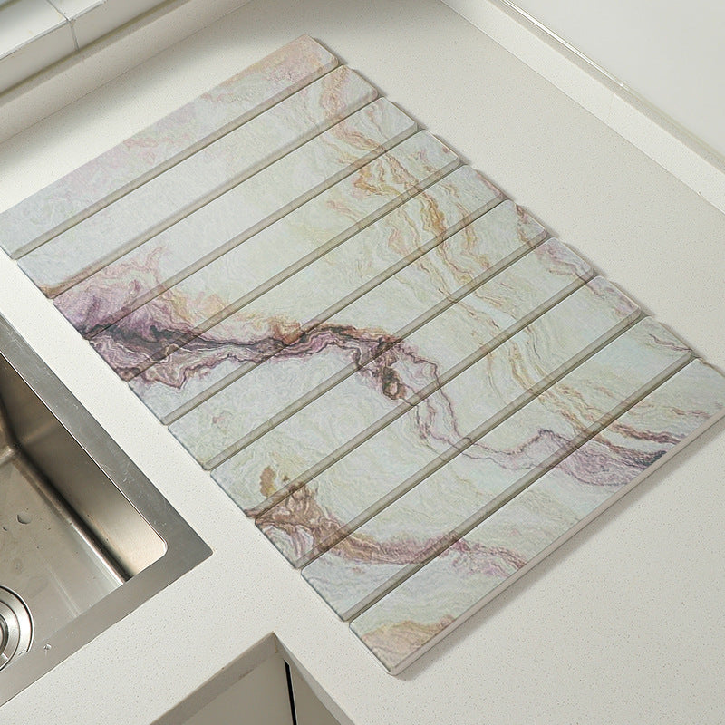 Household Marble Kitchen Draining Table Bar Coaster