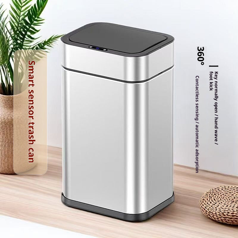 Smart Sensor Trash Can With Lid For Home