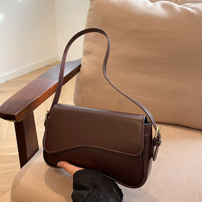 Flip Magnetic Snap Shoulder Messenger Bag Fashion Simple Portable Organ Bag