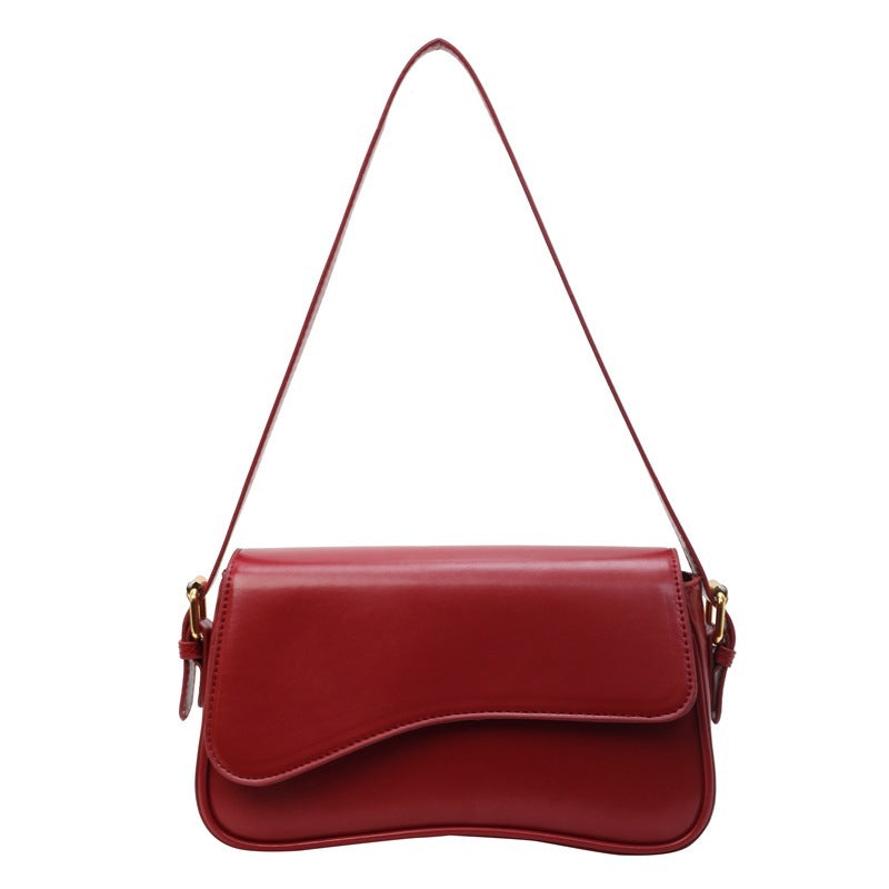 Flip Magnetic Snap Shoulder Messenger Bag Fashion Simple Portable Organ Bag